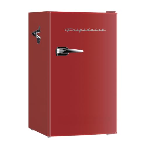 Frigidaire Retro Compact Fridge with Chiller, 3.2 cu ft Countertop Fridge with Built-in Bottle Opener, Compact Refrigerator for Office, Bedroom, Dorm Room or Cabin (Red) - image 1