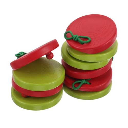 Milisten 5 Stück Holz Kastagnetten Schlaginstrument