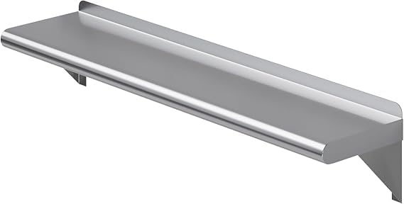 Stainless Steel Wall Shelf | NSF | Garage, Laundry, Storage, Utility Room | Restaurant, Commercial Kitchen (8" X 36")