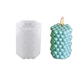 ibeafilly Moule en Silicone pour Bougie à Bulles, Moules à Bougie Faits à la Main, Moules de Cuisson au Chocolat Antiadhésifs 3D, Moules en Cire de Bougie en Silicone, Savon Artisanal, Pouding