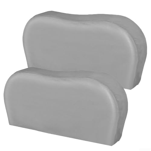 Cubiertas de neumáticos resistentes de doble eje para todas las estaciones que protegen tus neumáticos de daños solares, óxido y suciedad para vehículos con diámetros de 26 a 31 75 pulgadas (420 gris