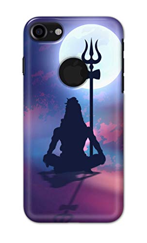 Image of Printed Hard Back Cover Case for Apple iPhone 7 Logo | iPhone 8 Logo Back Cover (Lord Shiva) -1302