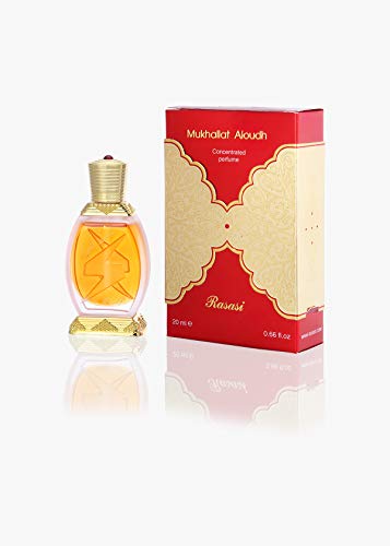 RASASI Mukhallat Al Oudh Unisex - Concentrated Perfume Oil 20 ML (0.67 oz) |Main Accord with Patchouli & Praline| Elegant bottle Perfumes