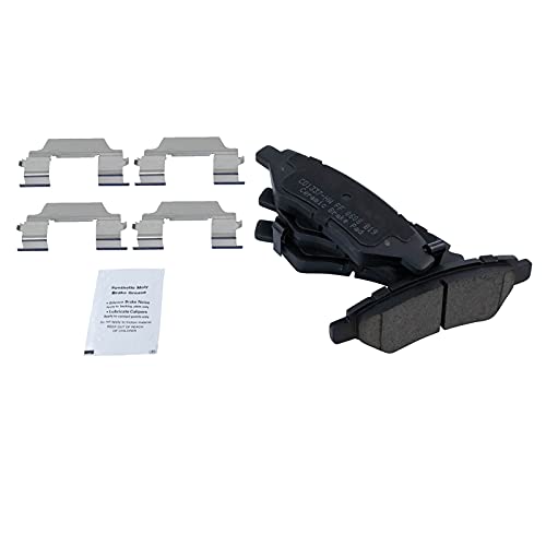 Image of TRQ Rear Brake Pad and Rotor Set Ceramic Rotors Compatible with 2009-2014 Cadillac CTS