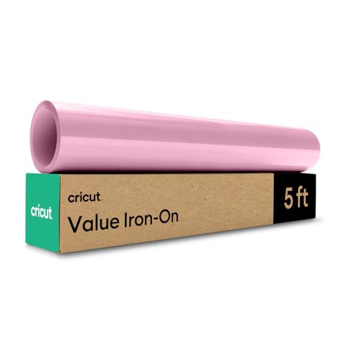 Cricut Value Iron On Pink (12in x 5ft roll) - HTV Heat Transfer Vinyl