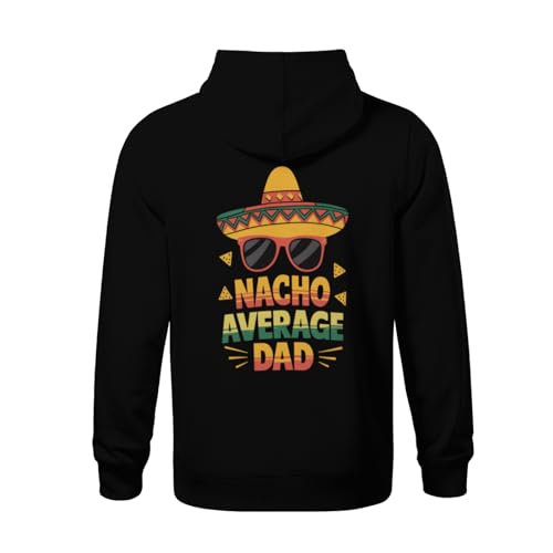 Kids Cute Nacho Average Dad Mexican Father Cinco de Mayo Daddy Boys Girls Lightweight Kangaroo Pocket Fleece Hoodies3