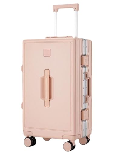 Durable Suitcase for Women Luggage Zipperless With Aluminum Frame, Lightweight Hard Shell Suitcase With Spinner Wheels Retro Suit Case (Color : E, Size : 26