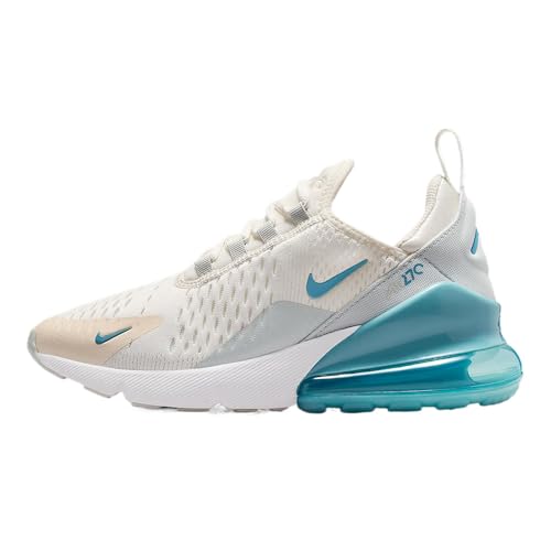 Nike Air Max 270 (Gs) Sneaker, Denim Turq/Soft Pearl/Light SI, 39 EU