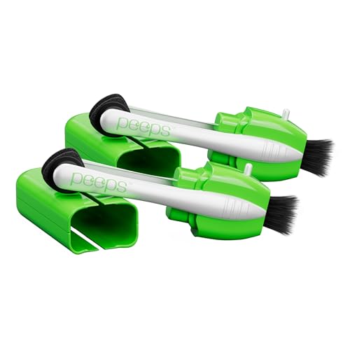 Image of CarbonKlean Peeps Eyeglass Lens Cleaner - Efficient and Durable Carbon Microfiber Technology - Exclusively Used by NASA - 500 Uses (Green, 2 Pack)