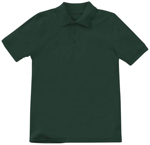 Image of Classroom Uniforms for Boys and Girls Short Sleeve Pique Polo Shirt | Preschool Shirt, Matching Ribbed Collar, Banded Sleeves, Three-button Placket, Comfortable Fit, School Uniform Essential