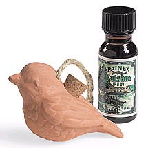 Chickadee Terra Cotta Diffuser Gift Set w/Balsam Fir Oil