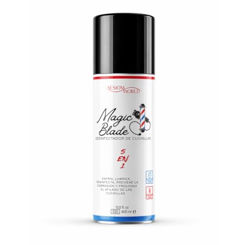 Spray protector para las cuchillas máquinas de corte y tijeras MAGIC BLADE 5 en 1 peluquería 400ml. sesioMWorld®