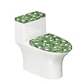 Pzuqiu Golf Pattern Toilet Lid Cover Set Toilet Seat Covers Washable Toilet Lid and Tank Cover Universal Fit Standard Oblong Elongated Toilet