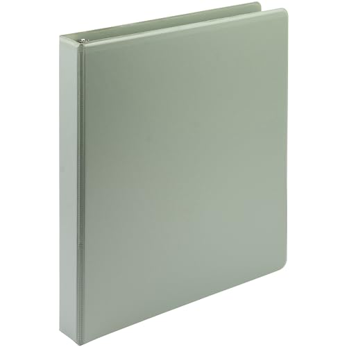 Image of Samsill Plant-Based 1 Inch Durable D-Ring, View Binder, Eco-Friendly, USDA Certified Biobased, Single, Sage Green