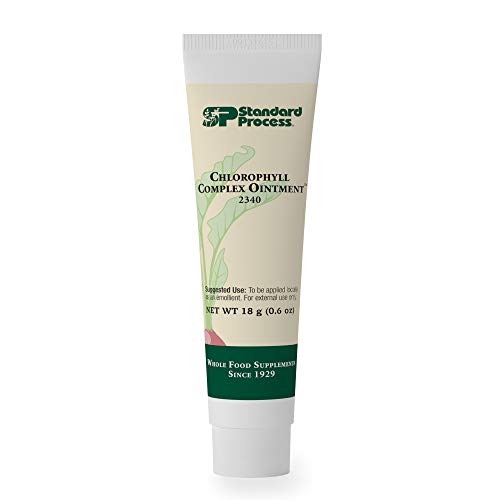 Standard Process Chlorophyll Complex Ointment - Skin Care Moisturizer with Beeswax, Flaxseed Oil, Buckwheat, Lanolin, and More - 18 Gram Tube