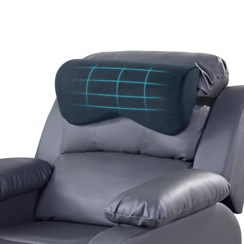 TOPROUD Oreiller Cervical pour Fauteuil inclinable, Coussin Ergonomique en Mousse pour Dormir, Support Cervical avec Sangle élastique pour canapé, Chaise de...