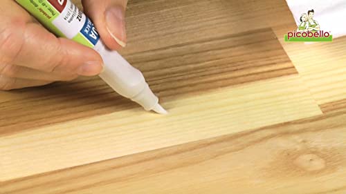 Picobello Holz Reparatur Set, Premium - Parkett Laminat Möbel Treppen für lackierte Oberflächen, G61403