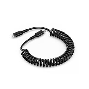 Cable de carga Carplay para iPhone 16 para automóvil en espiral USB C a USB-C, cable de carga rápida retráctil de 3 pies, cargador de teléfono automático tipo C, cable PD compatible con Apple 16e, 16