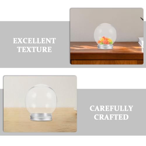 SOLUSTRE 6-Teiliges DIY Schneekugel Set Aus Transparentem Kunststoff Mit Schraubverschluss Für Weihnachtsdeko Und Kreative Bastelprojekte