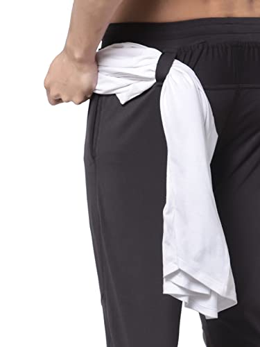 Image of UZARUS Men's Stretchable Joggers Track Pants for Gym, Yoga, Workout and Casual Wear with Towel Holder Loop