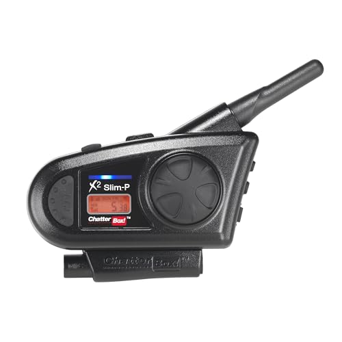 Chatterbox! X2 Slim-P Long Range (2-5Mi) Helmet Communicator | Unlimited Rider Intercom | Fm Radio | Bluetooth To Phone For Calls, Music, & Gps | Motorcycle, Snowmobile thumb #1