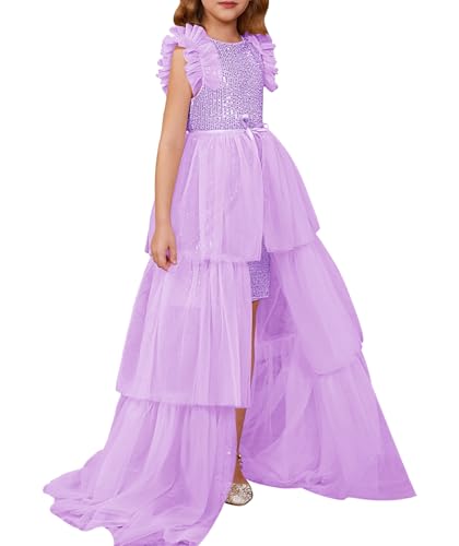 Image of GRACE KARIN Girls Dresses Sequin Party Formal Pageant Dress Tween Girl Birthday Tulle Prom Princess Maxi Dress Size 5-14