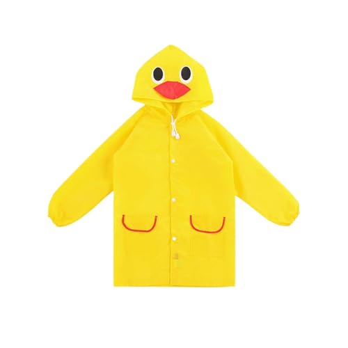 Joyzzz Kids Raincoat, Reusable Kids Rain Poncho with Hood, Portable Kids Rain Jacket, Cartoon Children's Raincoats, Waterproof Hooded Rain Poncho for Emergency, Kid Suitable for height 90-130cm 5-7age