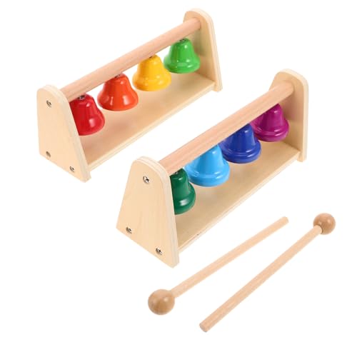 BAZEITFLOW 用 木製 8音 ベル 幼児 おもちゃ モンテッソーリ 音楽 楽器 ベル おもちゃ 音楽 楽器 パーカッション パーカッション 幼