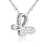 [Dletay] メモリアルペンダント 蝶 バタフライ 遺骨ペンダント 手元供養 遺骨ネックレス 遺骨入れ 取り外し可能 ステンレス製 レディース 記念ジュエリー シルバー ゴールド