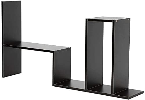 Image of Furniture Cafe Modern Wooden Desk Organizer Shelf - Multi-Tier Desktop Storage Rack for Books, Office Supplies & Decor