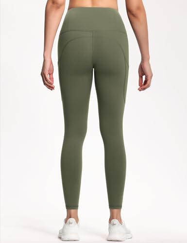 Image of THE GYM PEOPLE Women's Thick High Waist Yoga Pants Workout Leggings | Tummy Control, Deep Side Pockets, Squat-proof, hidden waistband pocket, Flatlock Seams, Running, Yoga, Workout, Athletic