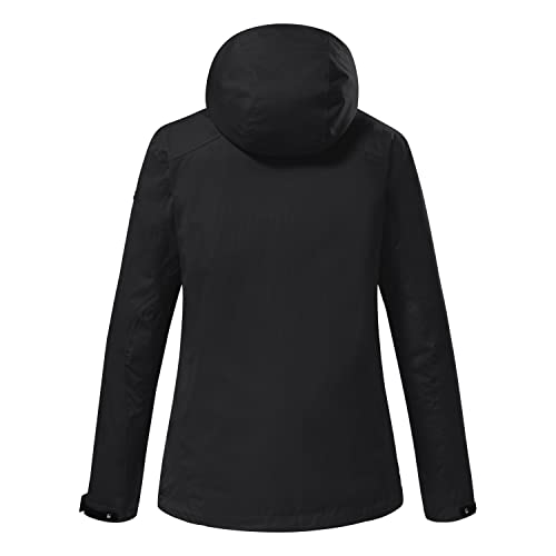 killtec Damen Funktionsjacke/Outdoorjacke mit abzippbarer Kapuze KOS 133 WMN JCKT, schwarz, 40, 38383-000