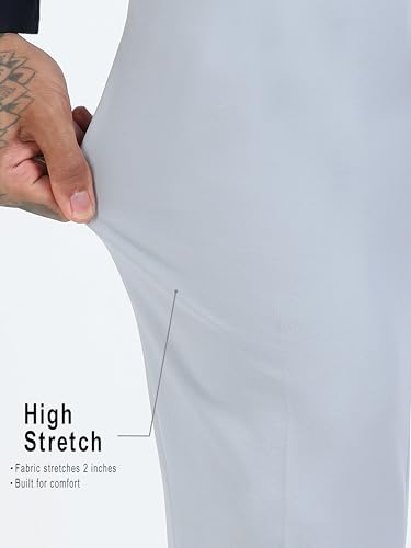 Image of Mc Henry Men's Techno Flex 2inch-Waist Expandable Wrinkle Free Slim Fit 4 Way Lycra for Elite and Luxurious Formal /Casual Trousers