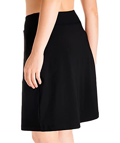 Image of Yogipace Women's 4 Pockets UV Protection 20 inch Modest Knee Length Skirt Athletic Running Golf Tennis Skort Zippered Pockets