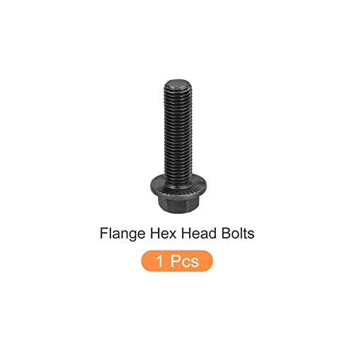 Image of METALLIXITY Flanged Hex Head Bolts (M16x60mm) 1pcs, Hexagon Serrated Flange Bolt Fully Thread Screw - for House Construction Hardware Fasteners