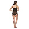 bebe Womans Power Mesh Microfiber Firm Control Shapewear Open Bust Bodysuit Black Medium