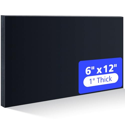 Lámina de plástico copolímero Acetal negra 1x6x12 pulg miniatura 1