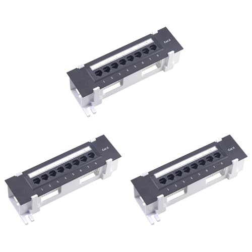 Panneau de brassage 8 ports Cat 6 pour câblage de salle de serveurs informatique