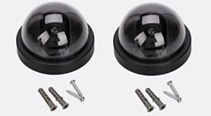 Drake 2Pcs Security Fake Led Realistic Looking Dummy Camera (Black)-image-6