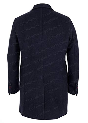 12th Dr who Deep Navy Blue Wool Coat for Men/Women3