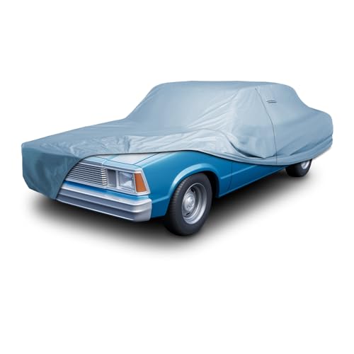 Image of iCarCover Premium Car Cover for 1973-1977 Chevy Malibu 4-Door Heavy Duty Waterproof All-Weather Automobiles Custom Fit Indoor Outdoor UV Snow Protection Covers with Straps and Bag