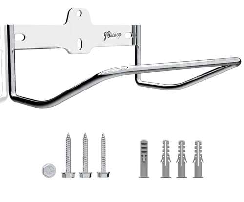 Image of JBscoop 2 Ladder Hooks Wall Mount for Ladder Storage Strollers and Folding Chair, Heavy Duty Lader Holder Rust Proof SS304 (2)