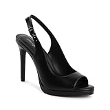 Black Platform Heels for Women, Slingback High...