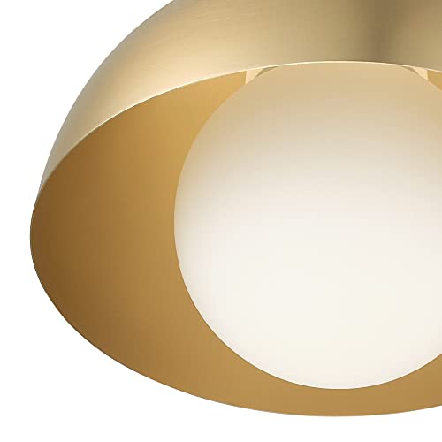 Globe Electric 1-Light Plug-in Pendant Light, Matte Brass Finish, Frosted Glass Shade, 15-Ft Braided Cord, Retro Modern Lighting, 65696 by Globe Electric - Image 6