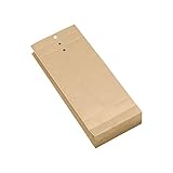  Musterbeutel mit waagerecht gebrochenem Boden und gelochter Öffnung, braun, 305 x 120 x 50 mm