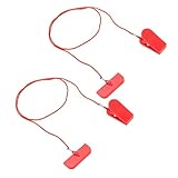 CHICIRIS Laufband-Magnet-Sicherheitsschlüssel, 2 Stück, Universeller Not-Aus-Magnetverriegelungsschalter mit Clip-Lanyard für den Ersatz der Meisten Laufband-Marken