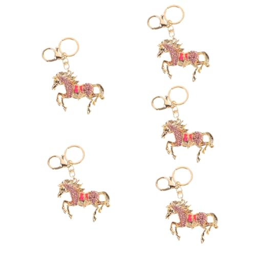 Porte-clés en alliage de zinc anti-perte avec pendentif animal coloré