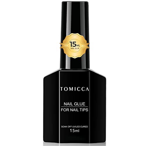 TOMICCA Colle Faux Ongles Extra Forte 15ml,4 en 1 Gummy Base Gel et Pose Américaine Ongles Capsules, Longue Duré Nail Extend Gel UV/LED Onglerie