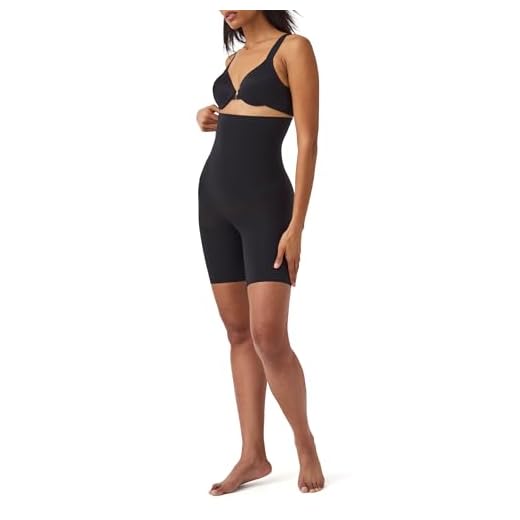SPANX Shapewear for Women Tummy Control High-Waisted Power Short Very Black MD