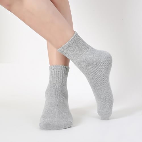 Image of WANDER Womens Ankle Socks Full Cushioned Cotton Socks 6 Pairs Anti-blister Quarter Athletic Socks 7-10 /10-13